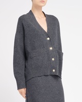 Cardigan en cachemire pour femme, boutonné, décontracté, chaud, pull en cachemire