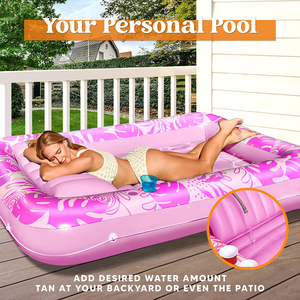 Blow up Raft Tub Bains <span class=keywords><strong>de</strong></span> <span class=keywords><strong>soleil</strong></span> gonflables en plastique avec oreiller <span class=keywords><strong>pour</strong></span> une expérience <span class=keywords><strong>de</strong></span> détente ultime Relaxation <span class=keywords><strong>Bain</strong></span> <span class=keywords><strong>de</strong></span> <span class=keywords><strong>soleil</strong></span> - Product Image 6