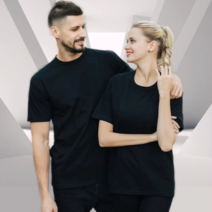 Camisetas Blancas de Cuello Redondo y Manga Corta, 100% Algodón, Estilo Casual, Holgadas, Personalizadas con Estampado, Verano 2025 - Product Image 1