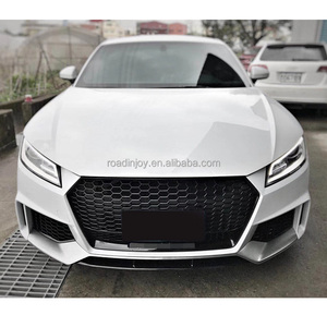 Grille de capot avant en nid d'abeille noire pour <span class=keywords><strong>Audi</strong></span> <span class=keywords><strong>MK3</strong></span> <span class=keywords><strong>TT</strong></span> 2016 2017 2018 2019 2020 noir brillant pour style de voiture TTRS - Product Image 2