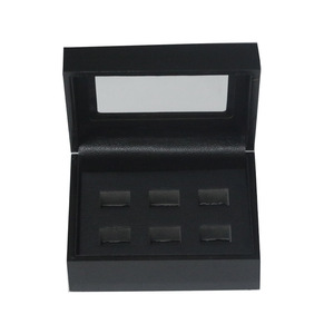 Bague de championnat 3 trous d'anneau Boîte en <span class=keywords><strong>bois</strong></span> noire - Product Image 4