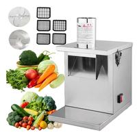 Automatische multifunctionele groente- en fruitsnijmachine, 5 soorten snijden: blokjes, schijfjes, raspen