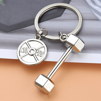 Promotion Porte-clés de gym personnalisé avec logo, accessoires de musculation, mini haltère 3D en métal, cadeaux de motivation fitness