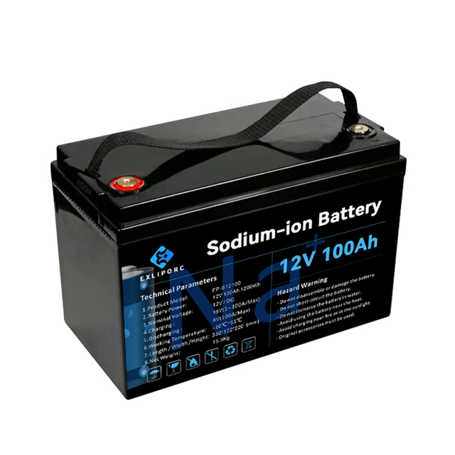 Exliporc 12V 70Ah 75Ah 100Ah Sodium-ion-battery Energy Storage System Natrium Ionen Akku Bms for Sodium Ion Battery Pack