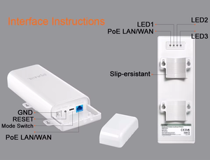 Tenda O3 5Km 2.4Ghz 150Mbps Ngoài Trời CPE Tenda 5Km 5Ghz 867Mbps Ngoài Trời CPE Không Dây <span class=keywords><strong>Wifi</strong></span> <span class=keywords><strong>Repeater</strong></span> Extender - Product Image 2