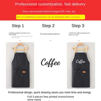 Tablier de cuisine en toile imperméable personnalisable avec logo, résistant à l'huile et réglable, pour serveur, charpentier et barista, lavable, outil