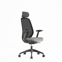 Silla Ejecutiva Moderna de Lujo Giratoria con Reposacabezas Ajustable, Silla de Oficina Negra de Malla con Respaldo Alto, Silla para Escritorio de Computadora