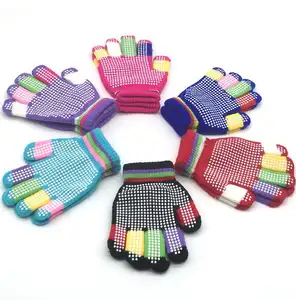 Goedkope Prijs Custom Kids Gebreide Magische Handschoenen Tieners Warm Winter Stretchy Volledige Vingers Handschoenen