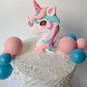 Decorazione per Torta Unicorno Pony, Grazioso Topper per Torta di Compleanno a Tema Unicorno per Bambina - Product Image 5