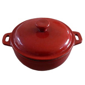 Casseruola ghisa all'ingrosso calderone in ghisa articoli da cucina all'aperto pentole da campeggio con due manici - Product Image 2