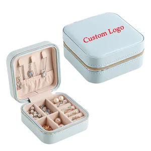 Goede Prijs Custom Logo Pu Lederen Joyero Reizen Sieraden Doos Organizer Gepersonaliseerde Geschenkdoos Sieraden Doosjes