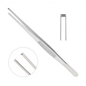 Pinces à tissus en acier inoxydable à 3x4 dents, 5 1/2 pouces, instruments chirurgicaux de préhension et de maintien conformes à la norme de sécurité MOL - Product Image 1