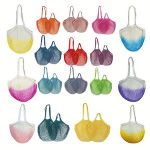 Sacs d'épicerie réutilisables en coton, sacs en filet pour les produits frais, sacs de marché pour les agriculteurs, sacs en maille pour l'emballage des fruits et légumes - Product Image 4