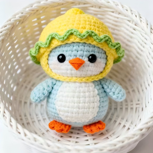 <span class=keywords><strong>Llavero</strong></span> de pingüino de ganchillo hecho a mano al por mayor, muñeco de pingüino <span class=keywords><strong>amigurumi</strong></span> de la serie de frutas de dibujos animados, para recuerdos de fiesta - Product Image 3