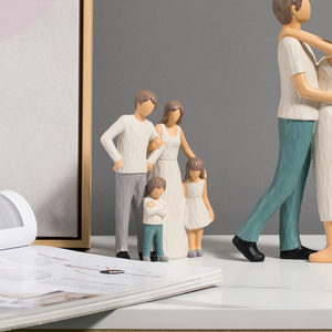 Saysmile Bắc Âu Phòng Trang Trí Nội Thất Phụ Kiện Nhựa Gia Đình Bức Tượng Thủ Công Bức Tượng Cha Mẹ Và Trẻ Em <span class=keywords><strong>Scupture</strong></span> Trang Trí Cho Nhà Gi - Product Image 2