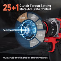 Perceuse à percussion sans balais 20V avec visseuse, batterie 8.0Ah, chargeur et accessoires, vitesse variable, mandrin 3/8'', certifiée CE, fabrication OEM/ODM