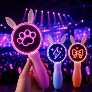 Barra de Luz Acrílica con Orejas de Conejo, Control por Aplicación, Silicona, para Conciertos Kpop, Personalizable con Logotipo y Color para Festivales - Product Image 1