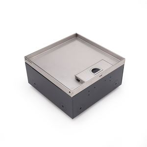 Caja de Piso de Acero Inoxidable para Conexión de Energía y Datos, Empotrable en Piso de Mármol con Caja de Acero Galvanizado - Product Image 1
