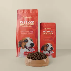 Wholesale Suppliers Stand Up Plastic Pet Dog Cat Food 1kg 2kg 3kg 5kg 10kg 20kg 50kg Packaging Ziplock Bag Bags For Dog Food