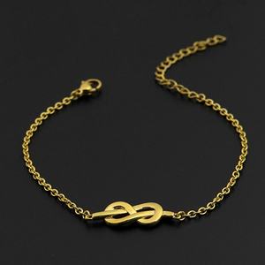 Fabricante de Joyería de Acero Inoxidable, Pulsera Ajustable con Símbolo Infinito y Letra Inicial para Parejas, Venta al Por Mayor - Product Image 3