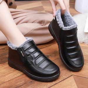 chinese dress ladies Winter Fashion Layer Thick Leather Women's Short Boots