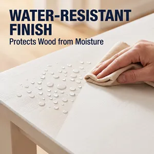 Barniz Ecológico Transparente a Base de Agua, Resistente al Amarilleamiento, Impermeable y Antimanchas, Revestimiento Protector para Muebles de Madera de Interior - Product Image 5