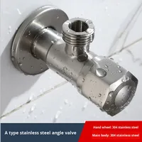Robinet d'arrêt d'angle en acier inoxydable écologique pour eau froide, usage domestique, balcon, salle de bain, cuisine, accessoires de robinetterie modernes