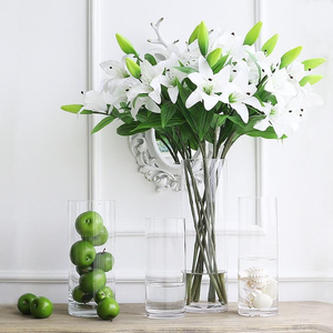<span class=keywords><strong>Vaso</strong></span> in Vetro Cilindrico di Cristallo Moderno e Fatto a Mano, Bestseller per Decorazione Casa, Ufficio e Matrimoni, Tradizionale e Artistico - Product Image 4