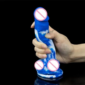 로켓 너구리 아마존 7 인치 소프트 더블 실리콘 수탉 인공 음경 슈퍼 현실적인 다채로운 딜도 섹스 토이