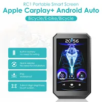 Écran intelligent portable pour moto de 3,6 pouces, IP66, sans fil, Apple CarPlay, Android Auto, batterie 3000 mAh, commande vocale