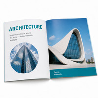 Service d'impression personnalisé pas cher pour catalogues, brochures et flyers A5 de l'entreprise d'impression du Jiangsu, avec reliure plastique et papier fantaisie 300 g/m²