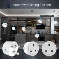 Prise intelligente SIXWGH Matter Smart WiFi noire avec minuterie, contrôle Alexa/Google/Homekit, application de contrôle à distance pour appareils électroménagers