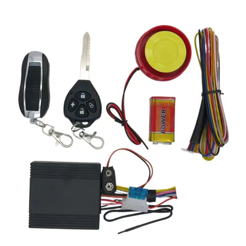 Llave de alarma antirrobo para motocicleta, integrado con mando a distancia arranque/parada, doble intermitente, sensible y ajustable, anticizalla
