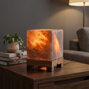 Lampes en sel gris de l'Himalaya naturel en gros avec base en bois pour la décoration intérieure, les magasins de détail et les collections d'éclairage domestique - Product Image 1