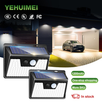 Lampes murales solaires sans fil LED durables pour l'extérieur avec capteur de mouvement intelligent étanche IP65 Lampe murale solaire pour jardin