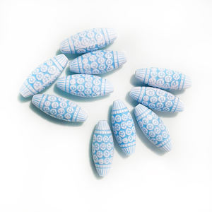 Perles en forme de riz en plastique acrylique de 6*10mm pour la fabrication de bracelets Puzzle pour enfants Jouets faits à la main - Product Image 2