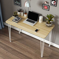 Dernier modèle de meuble moderne en bois Table d'ordinateur à pieds métalliques pour ordinateur avec pieds en épingle à cheveux