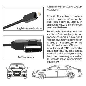 CHELINK AMI música interfaz AUX cargador de coche Cable Compatible para <span class=keywords><strong>Audi</strong></span> 3G sistema con 11 teléfono 11 Pro 11XS. X 8 7 6 Plus 5 - Product Image 4