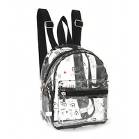 Sac à dos transparent imprimé JOYSUN, best-seller, imperméable, en PVC, sac de rangement, sac à dos pour étudiants, grande capacité, sac à dos transparent