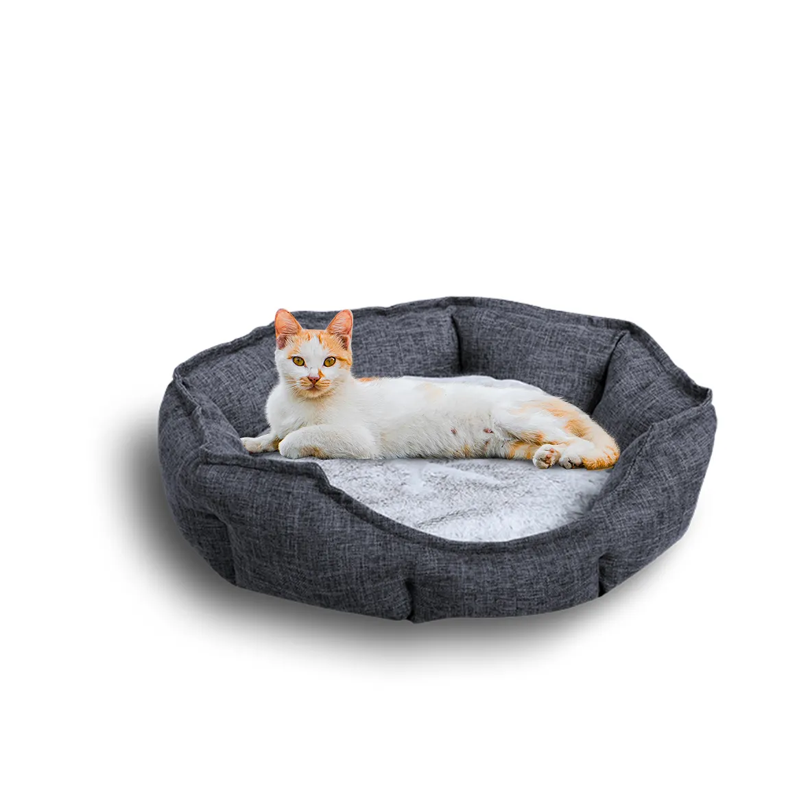 Customized Luxury Washable Shape Relaxing Warm Cozy Portable Dogbed Dog Bed for Pet and Cat