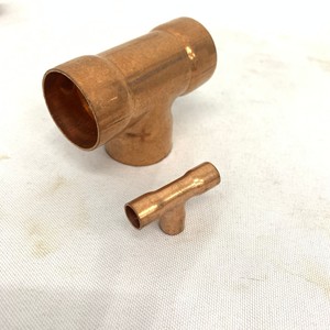 Conector en T de cobre de tres vías, 6mm-54mm, para tuberías de agua de refrigeración y aire acondicionado, junta soldada de igual diámetro - Product Image 2
