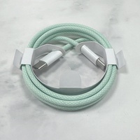 Cable de Datos USB-C a USB-C, Cable Rápido Tipo-C a Tipo-C de 60w para iPhone 15-17, Cable de Carga y Datos Trenzado para Teléfono Móvil y Portátil