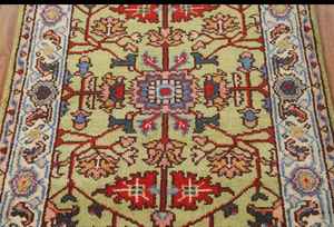 Tapis indien Oushak noué à la main de 3x5 pieds, conception abstraite moderne en coton pour la personnalisation de la prière à la maison disponible - Product Image 5