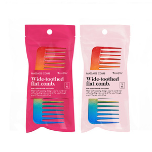 Cross Border Rainbow Hair <b>Comb</b> Large Tooth Anti Static ABS Plastic Home Use Styling <b>Comb</b> - Product Image 2