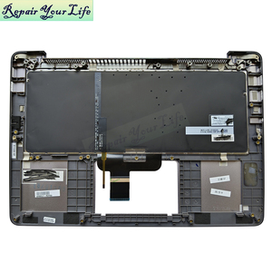 Clavier d'ordinateur portable rétro-éclairé noir <span class=keywords><strong>FR</strong></span> GK TI SW pour Asus Zenbook UX310UA UX410UFR 90NB0CJ1-R31FR0 clavier avec repose-poignets gris argenté - Product Image 5