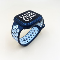 Orologio Digitale LED Sportivo con Display Quadrato, Luce Bianca Elettronica a Due Colori e Pulsanti