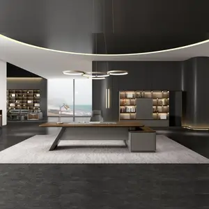 High-End-Büromöbel Fabrik Liefer preis modernen Stil Luxus Holz Chairman Boss Executive Office Schreibtische