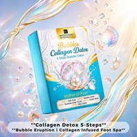 Kit de Manucure et Pédicure Luxueux Effet Bulle Nacre, Coffret Soin des Pieds 5 Étapes au Collagène Détox, Vente en Gros, Personnalisation OEM