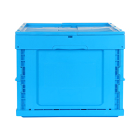 Conteneurs pliables en plastique industriels avec couvercle, boîtes logistiques empilables robustes pour centre de distribution et stockage en détail