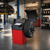 Équilibreuse de roues facile à utiliser 65 kg, équipement d'équilibrage de pneus de voiture, réglage manuel, auto-étalonnage pour la réparation automobile